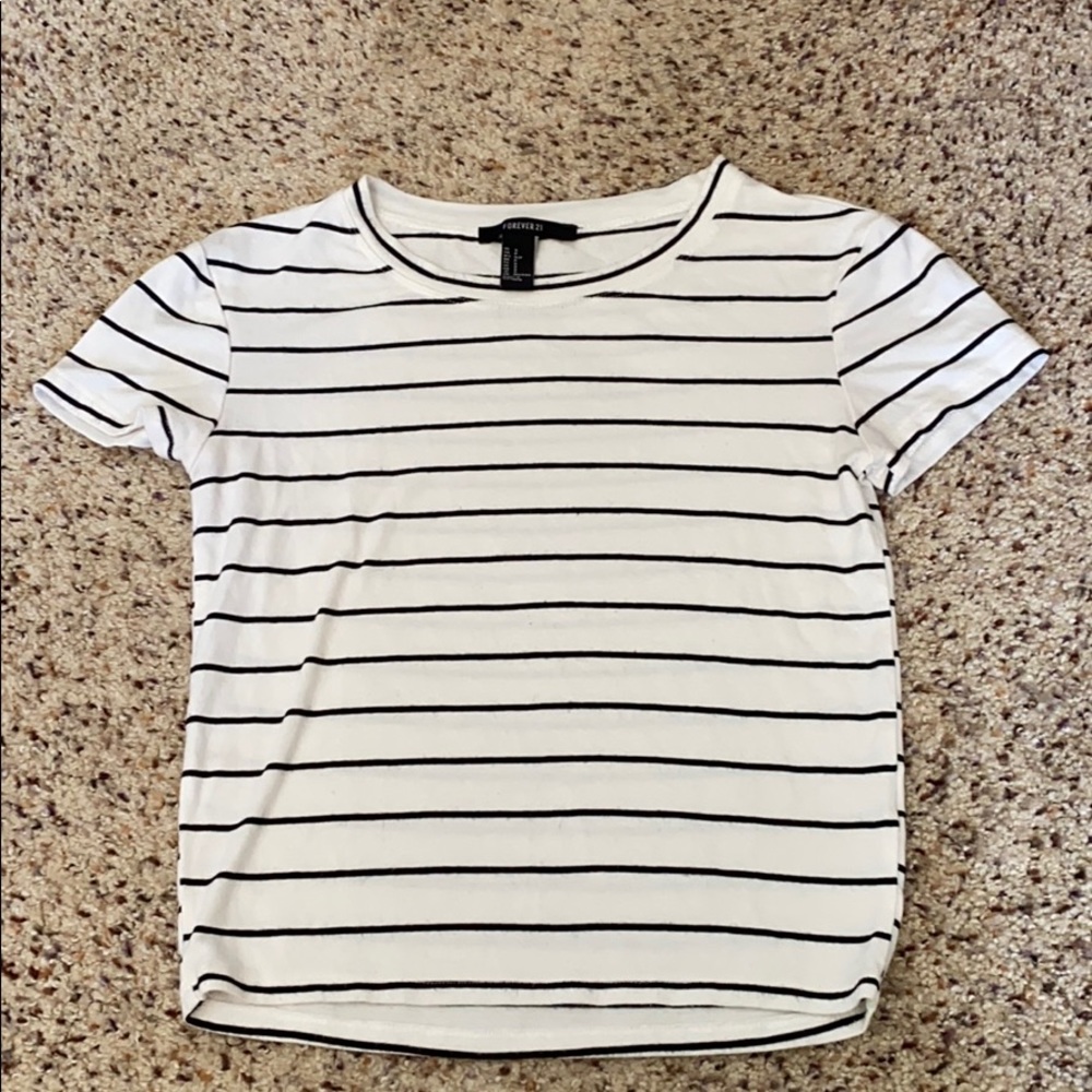 Forever 21 striped crop top